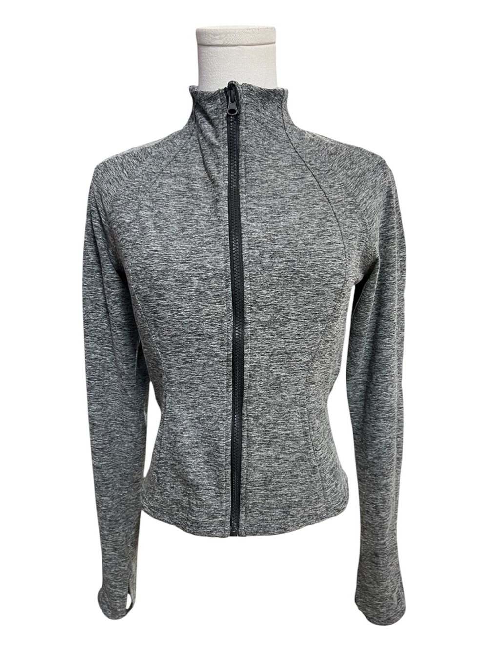 🆕 NWOT Yogalicious Gray Full Zip Athletic Jacket | Size Small